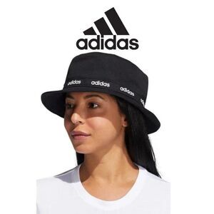 adidas Women's Black Cotton Essentials Bucket Hat Size OS